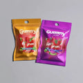 Custom Logo Full Color Printing Reusable Plastic Gummy Candy Sugar Food Packaging Three Side Sealed Foil Zipper Bags