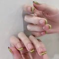 New Fashion Design French Square Press Ons Pre-glue False Nail Private Label Custom Press on Nails Wholesale Nails