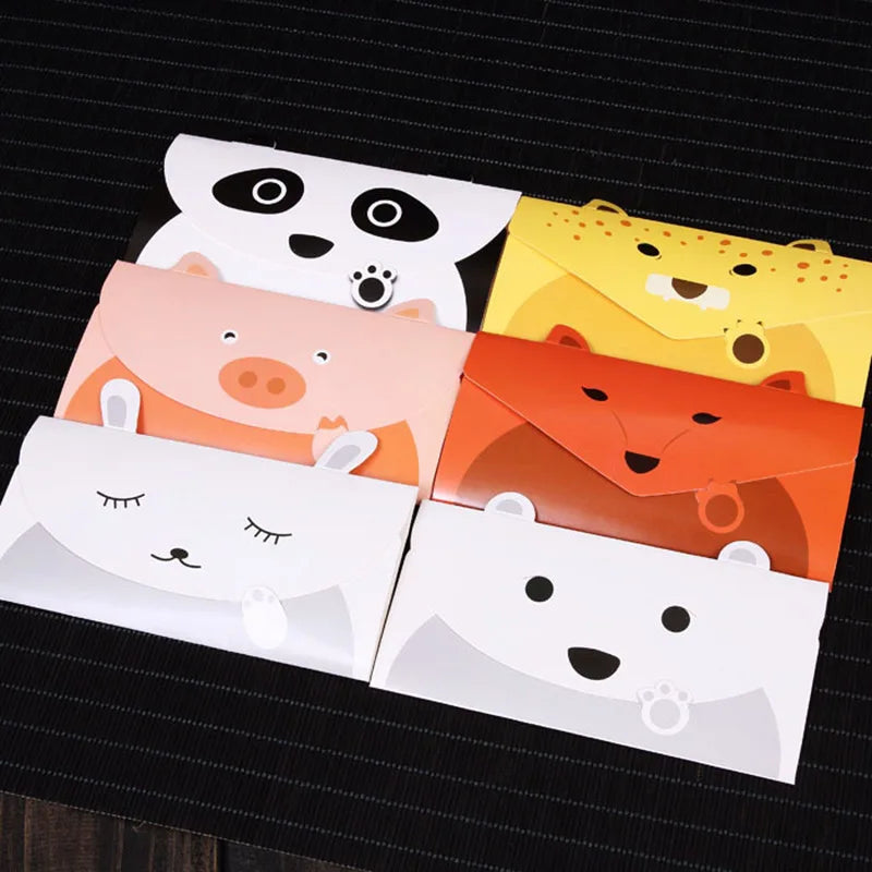 Stationery Cartoon Animal Envelope Creative Student Fold Envelope Can Paper Envelope Custom