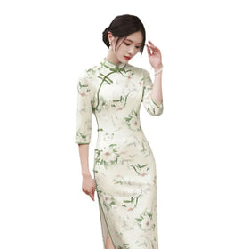 Hot Factory Price Women's Dresses Cheongsam Elegant Women Ladies Girl Dresses Qipao China Traditional Clothes Trade Embroidered