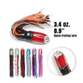 100g Deep Sea Fishing Bait Artificial Resin Head Skirt Marlin Tuna Wahoo Saltwater Trolling Lure
