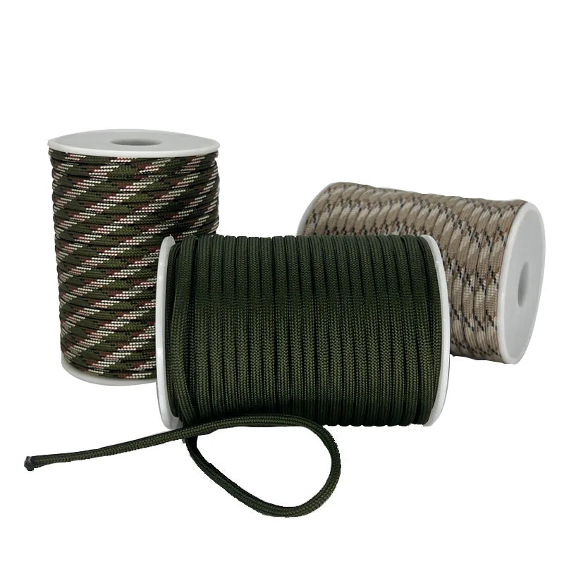 31M 350 Outdoor  Multifunctional Standard 7-core Rope 4mm Parachute Cord Camping Survival Umbrella Tent Lanyard Strap Bundle