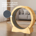 Modern Wood Cat Running Wheel Pet Cat Treadmill with Silent Roller Fiber Board Fitness Sports Climbing Frame for Exercise Play