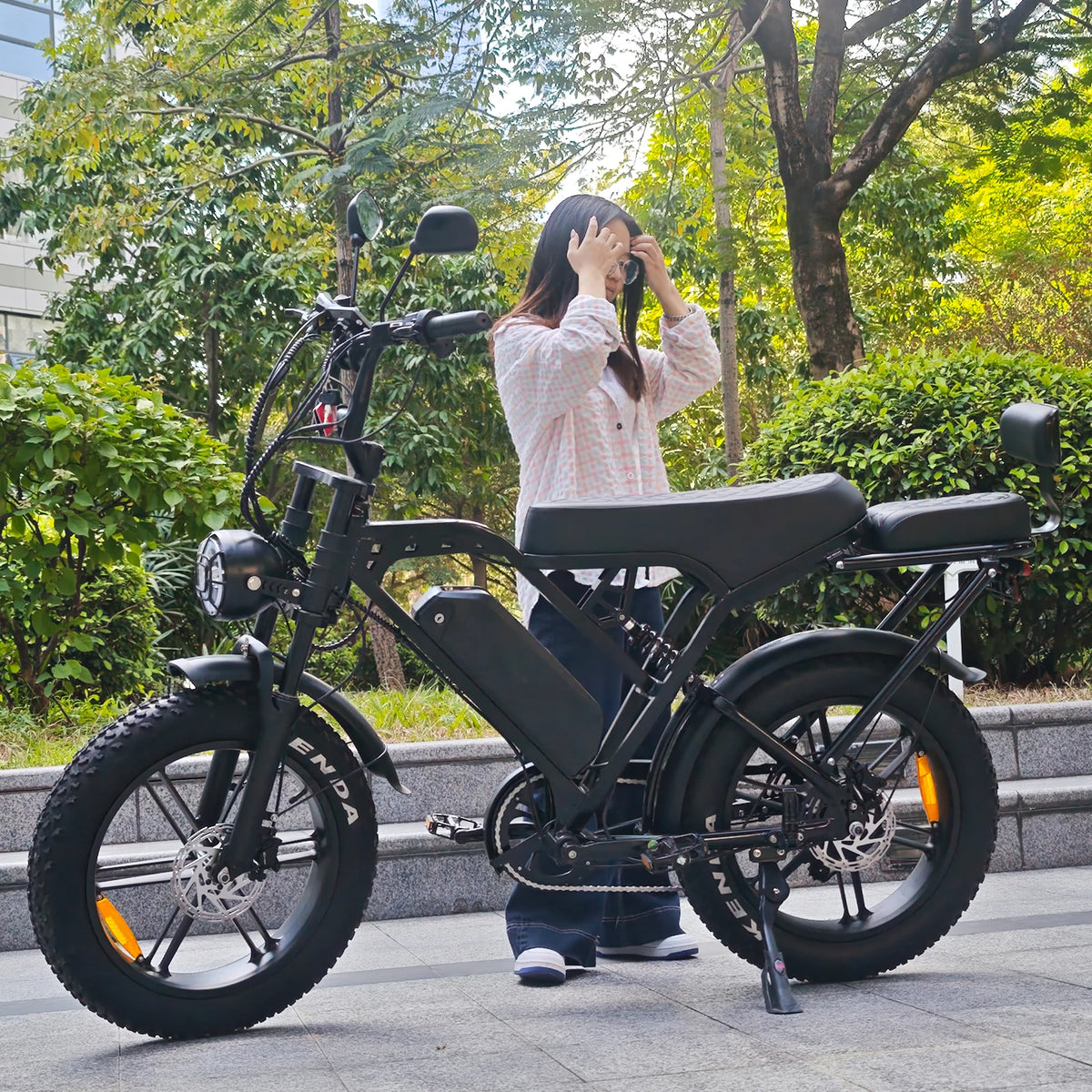Electric Bike VOMO X80PRO 4.0 City Two-seater Bicycle 20" Fatbike 250w Hybrid Bike E-bike New Design E Bike Off Road Ebike