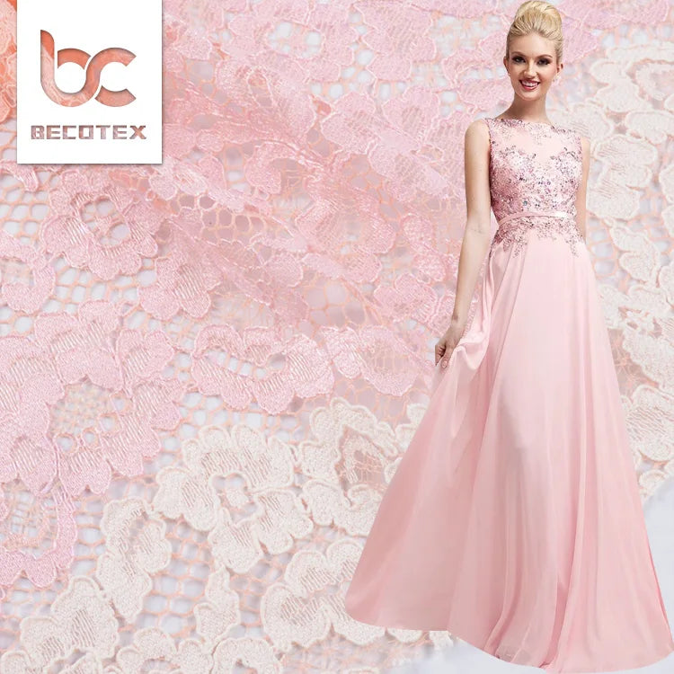 2026 Wholesale 100% Polyester Lace Fabric French Bridal Fabric for Wedding Dress