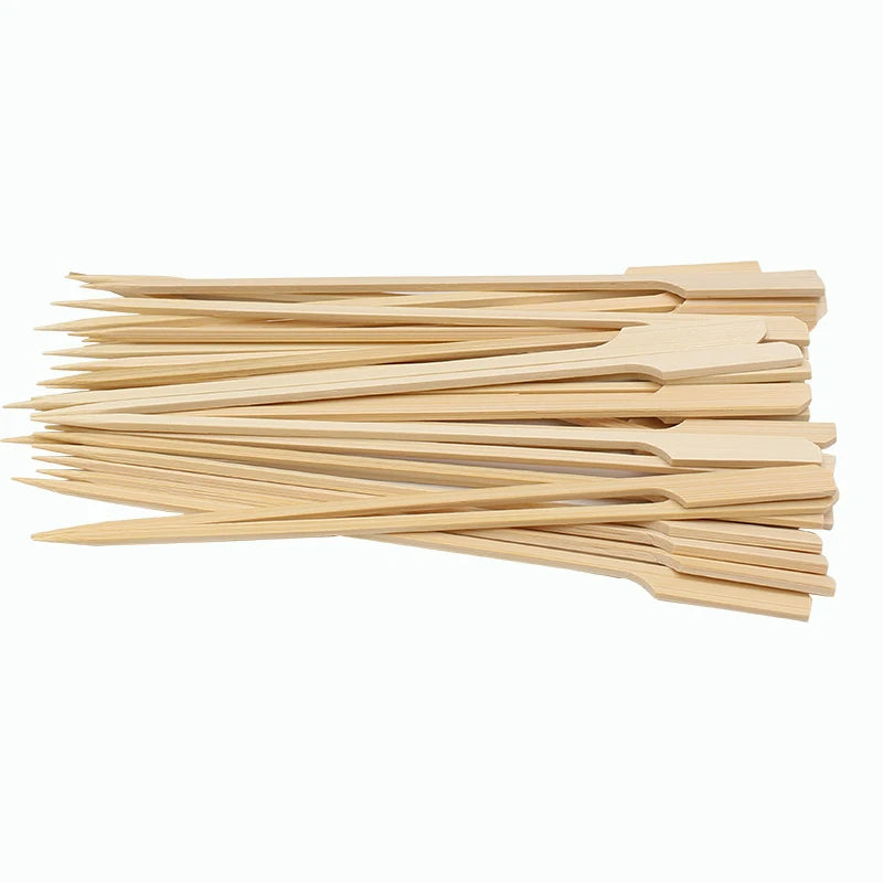Natural Kebab Skewer Barbecue Flat Bamboo Sticks Bamboo10cm Skewers