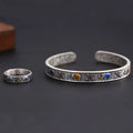 Retro African Elephant Bracelet Peanut Copper Coin Enamel Ring Ethnic Style Colorful Elephant Ring Bracelet