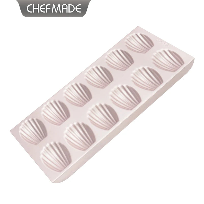 CHEFMADE WK9849 Carbon Steel Bakeware Oven Baking 12Cup 12 Cup Non-stick Madeleine Cake Tray Mould Mold Madeleine Cake Pan
