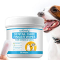 Worafy 50 Counts Pet Teeth Cleaning Wipes Multi-functional Ear Cleaner Eye Care Pet Dental Finger Wipes for Dogs Cats