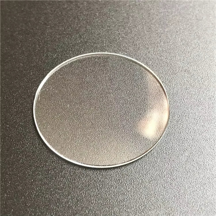 JINGRUN 0.5mm Thin Synthetic Sapphire Tempered Crystal Glass Lens AR-Coated Ground Beveled Edge 10 Arc Seconds Luxury Wrist