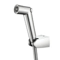 Chrome Push Switch Modern Wall-mounted Bidet Set with ABS Hose Bracket Shattaf Toilet Bidet Spray
