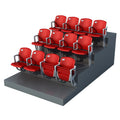 Hot Series Soccer Stadium Chairs Folding Seats Gym Bleachers for Bleachers Indoor University Key Performance Riser Color