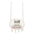 Nordic Style Indoor/Outdoor Single Portable Hammock Hand Knitted Fabric Courtyard Swing Cradle Leisure Hanging Basket Chair