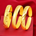 Waterproof Jewelry 18K Gold Plated Colorful Chunky Bracelet Bangle Copper Cuban Link Bracelet Women