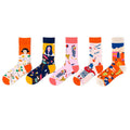 Factory Colorful Patterns Animals Fruit Plant Cute Cool Crew Novelty Socks Organic Cotton Funny Socks