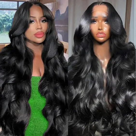 High Quality 5x5 Transparent for Lace Closure Wigs Nature Black Body Wave Glueless Long Vietnamese Human Hair Lace Front Small
