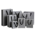 Luxury Shopping Paper Bags Craft Gift Paper Bag Silver Gray White Border Clothing Packaging Bag With Handle