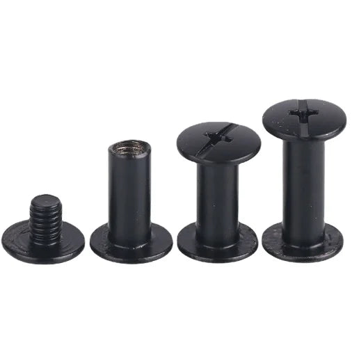 5mm Black Steel Chicago Rivets Photo Album Account Book Binding Screws Rivet