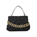 New Trendy Designer Women's PU Leather Hand Bags Sling Tote with Flap Closure and Chains Decoration ODM Supply Custom Logo