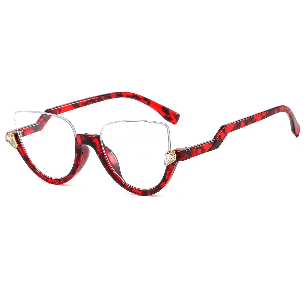 2022 New Fashion Design Women Plastic Cat Eye Optical Frames Glasses Eyeglasses