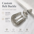 Factory Sale Belt & Accessories Various Widely Custom Belt Buckle Flower Engraved 25mm 3 Piece Western Belt Buckle