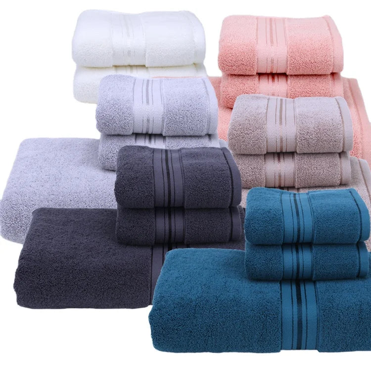 Factory Supply 100 Cotton Face Bath Towel Set with Customized logo