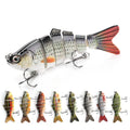 SEASKY 10cm 15g Jointed 7-sections Swimbait Hard Lure 5pcs Combo Kit