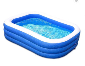 3-Ring Above Ground PVC Material Durable Garden Swimming Pool BC Brand 269x177x61cm