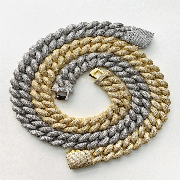 Miami West Coast Style Custom 20mm Cuban Link Chain Hip Hop Chain Necklace Fully Paved 3A Zircon Men Rapper Jewelry