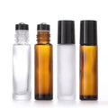 New 5ml 10ml Amber Glass Bottle Botellas for Perfume Essential Oils Cosmetic Steel Roller Ball on Perfume Bottles