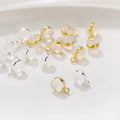 White Silicone Plastic Ear Pad Ear Back Metal Stud Soft Rubber Prevent Allergy Round Earring Backs with Loop