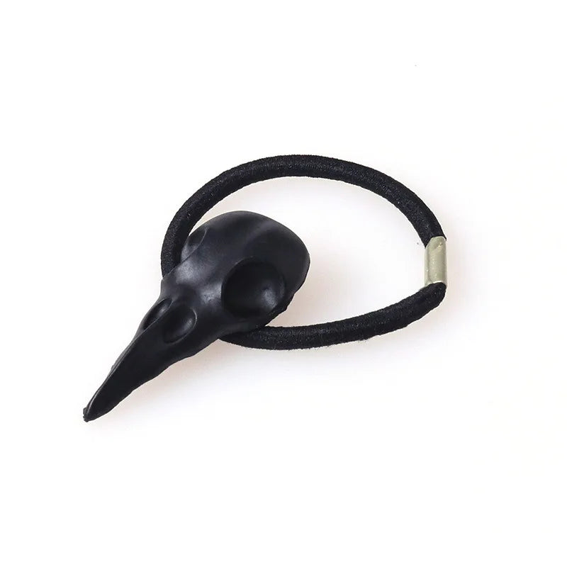 European and American Punk Personality Hair Accessories Metal Crow Skull Skull Hair Rope Hair Accessories