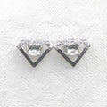 Sterling Silver 4*4mm Semi Mount Stud Earrings Empty Support Blank Claws Setting S925 Base Without Center Stone for DIY Inlay