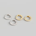 2022 NEW Fine Jewelry 925 Sterling Silver Hoop Earrings Set Mini Small Zirconia Diamond 18k Gold Plated Earrings for Women