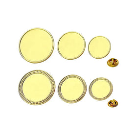 Manufacturer Custom Epoxy Sticker Oval Round Different Size Metal Blank Circular Sublimation Pin Badge with Button