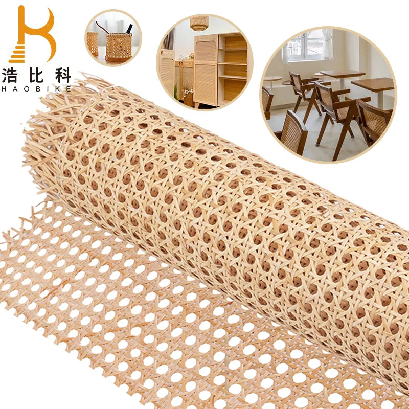 Promote Decoration Plastic Wicker Weaving Material Vietnam Rattan Woven Weave Rolls Natural Cane Sheet