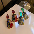Ethnic Earring Trend 2021 Drop Oil Crystal for Beaded Silver Earrings