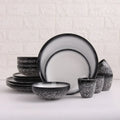 Snow Flake Glaze Speckled Good Quality New Design Round Promo Ceramic Coffee Mug and Plate Dinnerware Set for Catering