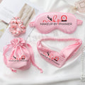 Silk Pillow Cases Eye Mask Set Silk Eyemask Custom Satin Sleepmask Silk Pillow case and Eye Mask and Bonnet with logo