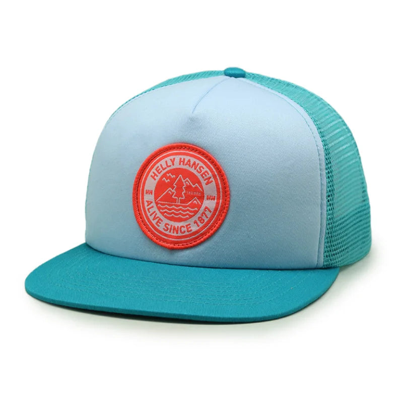 Custom Embroidery Patch logo 5 Panel Flat Brim Foam Golf Men Mesh Snapback Trucker Cap Hats