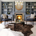 Eco-friendly Faux Fur Rug Animal Print Modern Machine Made Low Pile for Living Room Bedroom Dorm Office