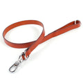 Retro Design Outdoors Walking Cowhide Pet Leash Switching Long or Short Ropes Multifunctional Leather Dog Leash With Alloy Hooks