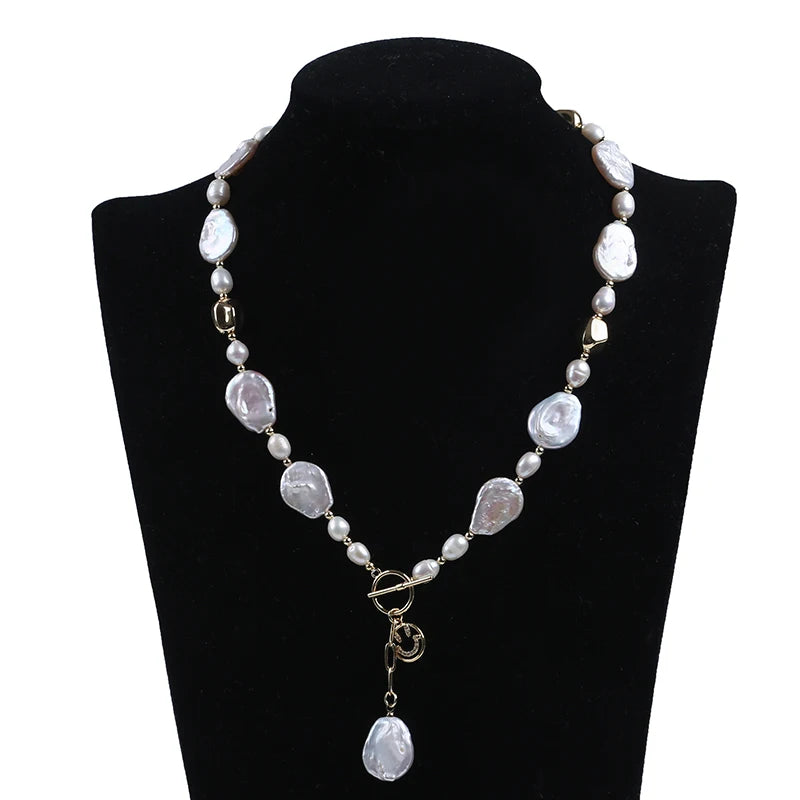 Zhuji 2023 Latest Freshwater Rectangular Pearl Necklace for Mother's Day Gift
