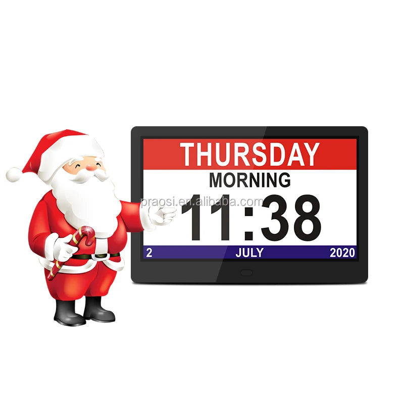 Easy-to-Use Desktop Digital Calendar Clock for Seniors with Big Font Display Modern Design Simple Function for Dementia Patients