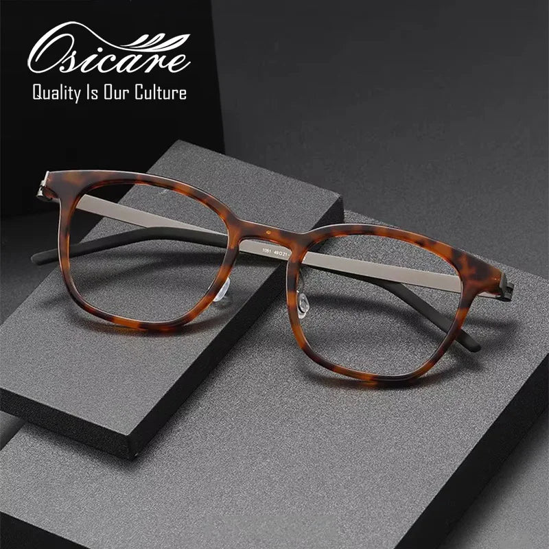 Osicare Designer Brand Lentes Luxury Montura De Gafas Lujo Brillen Lunettes Eyeglasses Men Pure Titanium Eyewear Optical Frames