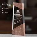 Classic Creative Wholesale Souvenir Custom Logo Engraving Crystal Plaque Glass Award