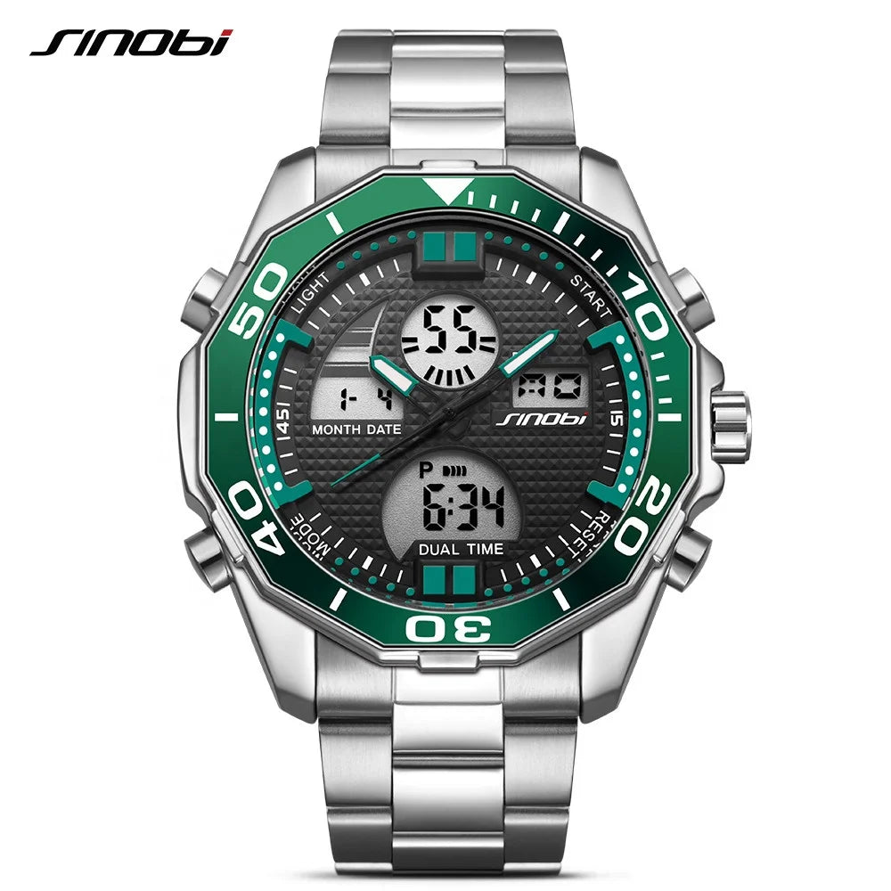 SINOBI Men Popular Digital Watch Mens Multifunctional Watches Chronograph Alarm Clock Calendar Date Smart Wristwatch Sports