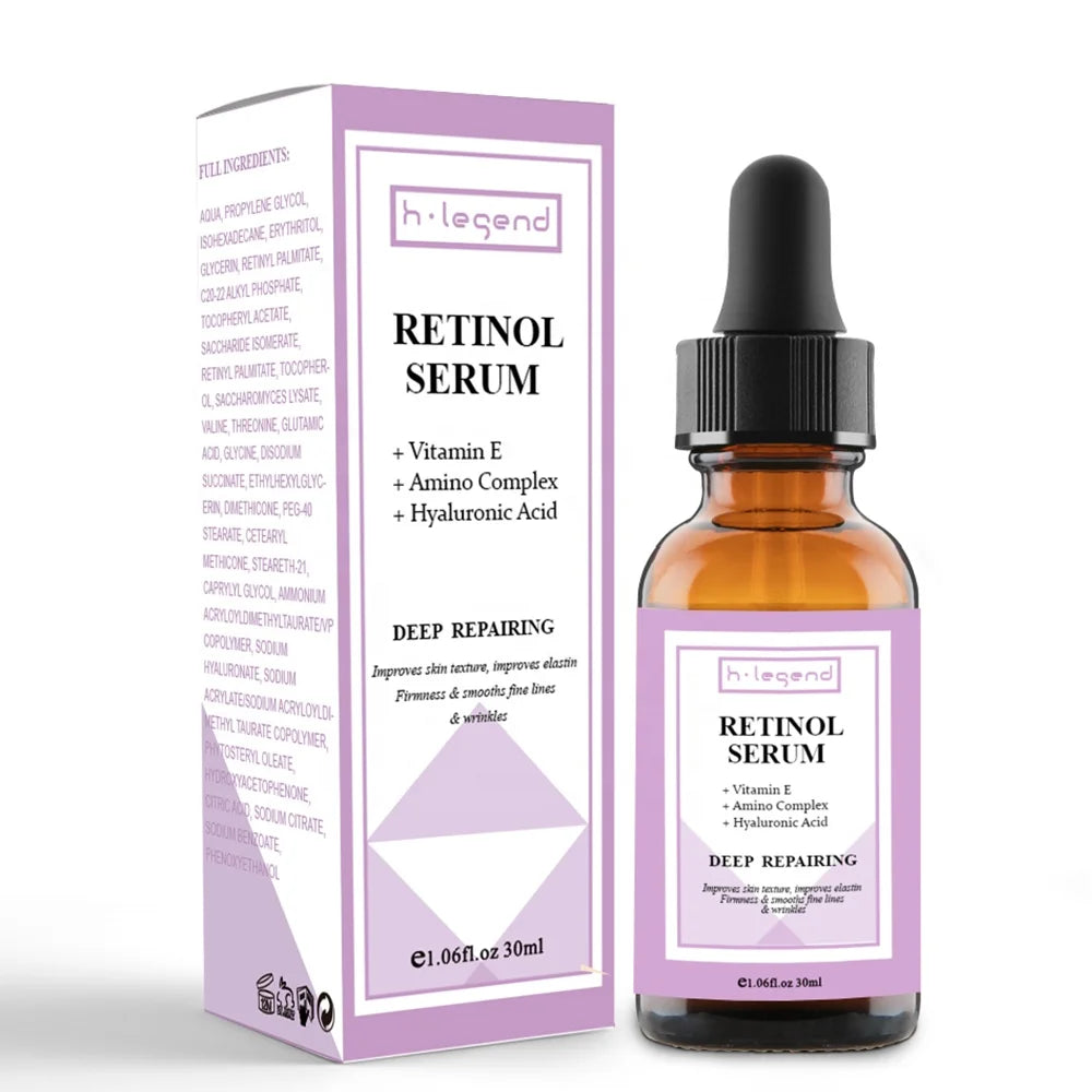 Private Label Beauty Korea Cosmetic Vitamin a Serum Anti Aging Complex Antioxidant Wrinkle Bakuchiol Face Serum Retinol