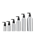 30/50/100/150/250/500ml Aluminum Lotion Pump Bottle Emulsion Dispenser Silver Metal Packaging Aluminum Lotion Bottle With Pump