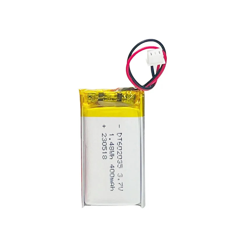 Factory Wholesale 20*35mm Lithium Batteries DTP 602035 3.7V 400mah Rechargeable KC Lipo Li-polymer Battery for Electronics
